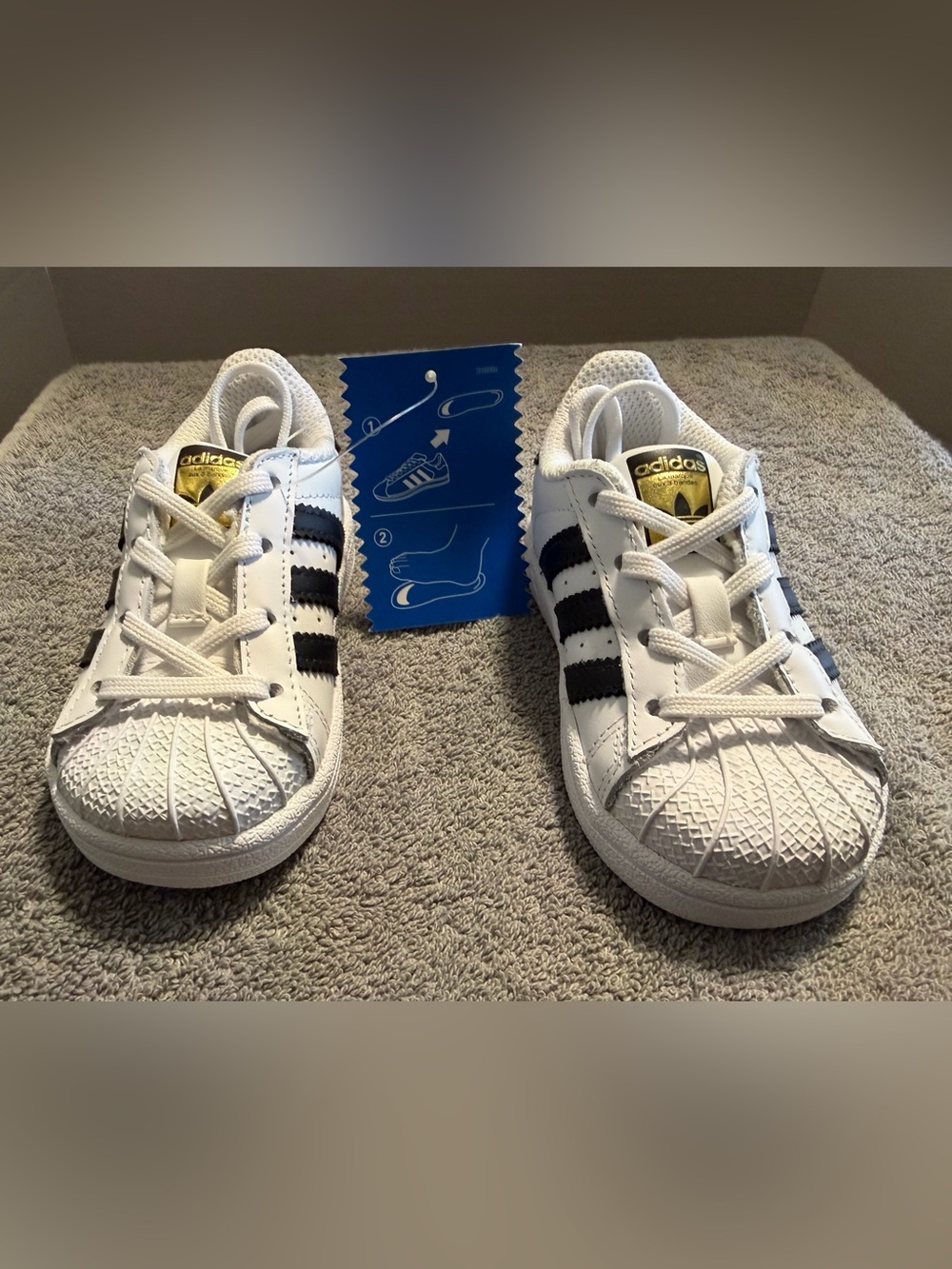 Leather Size 5.5K NWT Adidas Superstar I Sneakers